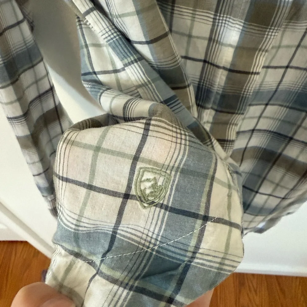 Kuhl Hadley Women’s Plaid Button Down, Blue White, Size Medium - Picture 7 of 15